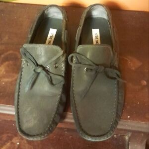 Steve Madden gray microsuede driving moccasins,  size 10